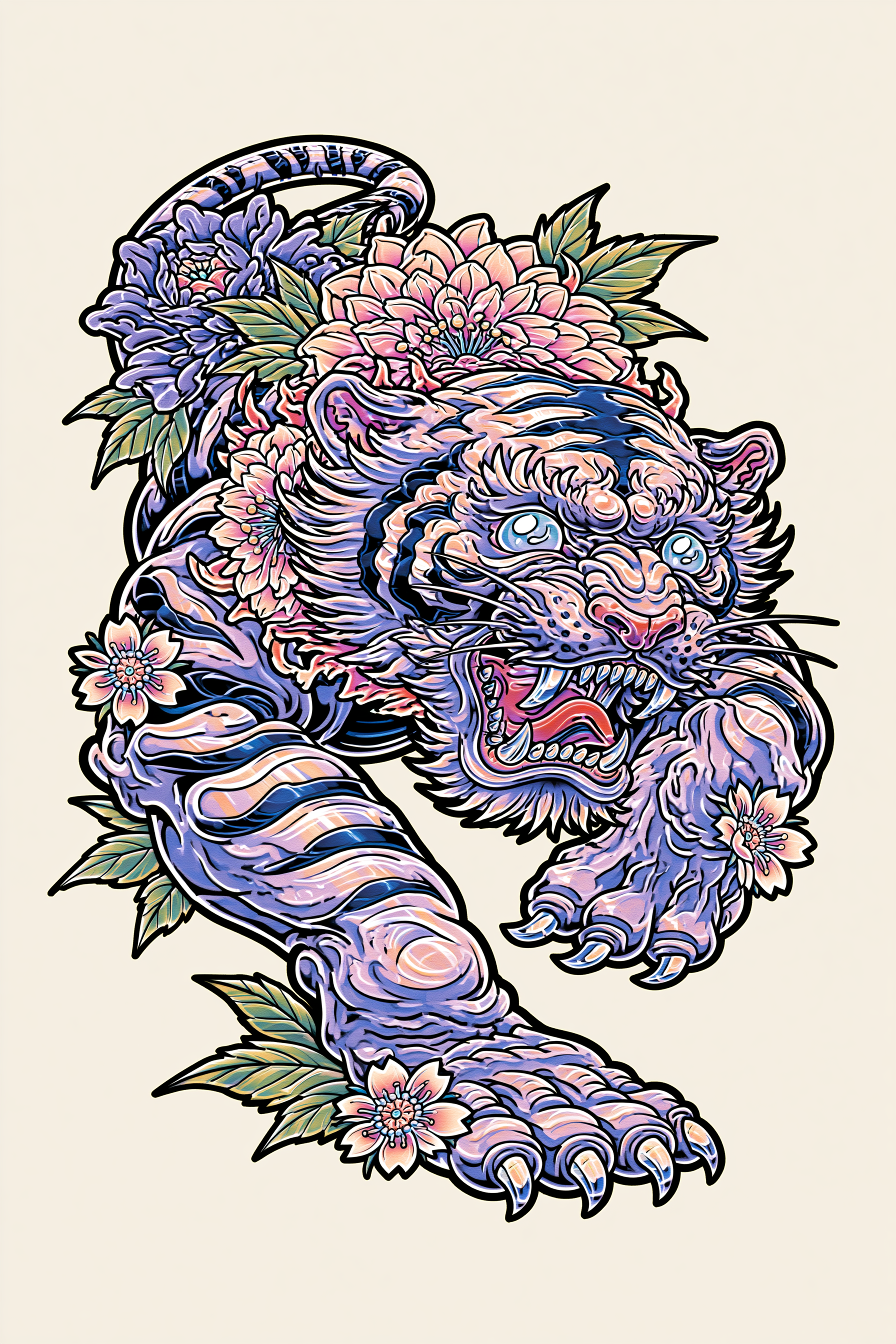 Kaiju tigre chromecore néon