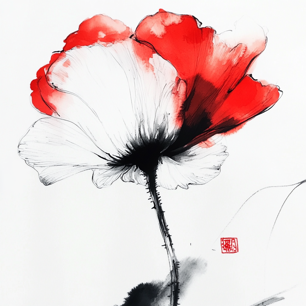 Red Poppy in Motion