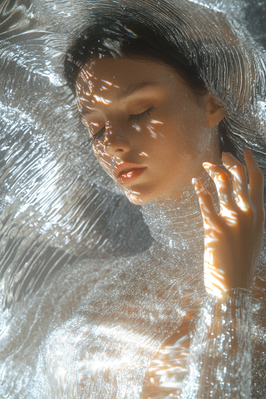 Enchanting Woman in an Abstract Portrait