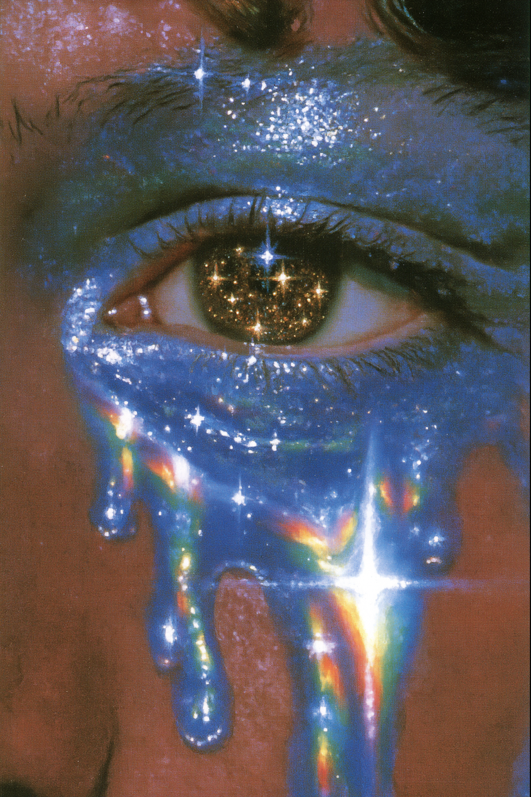Golden Starry Eye with Rainbow Tears