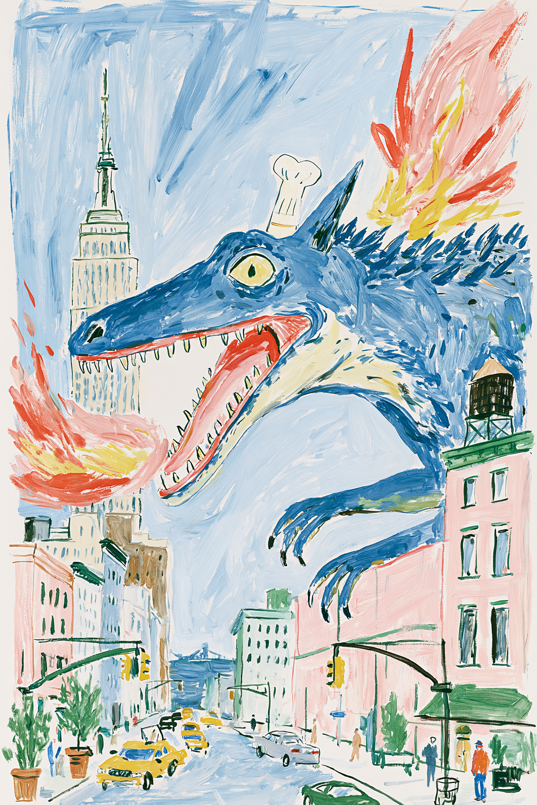 Chef-Hat Kaiju Attacks New York