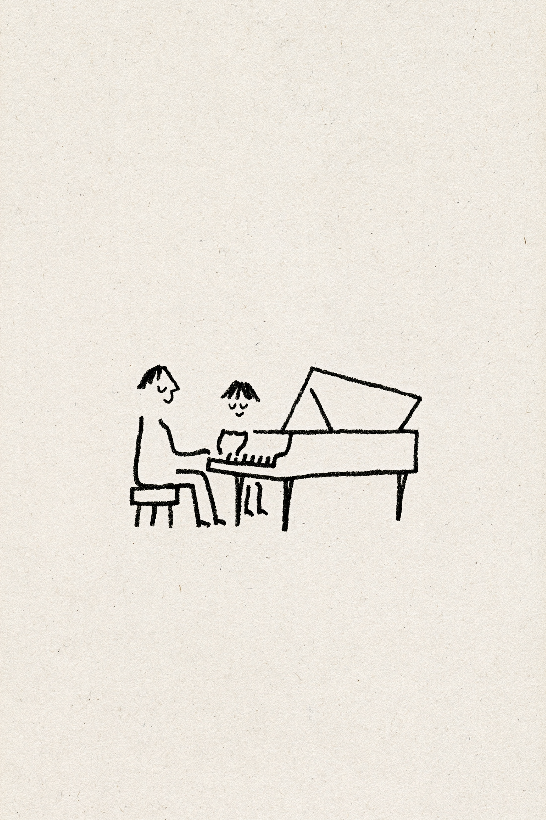 Ivory One-Line Lesson at the Grand Piano