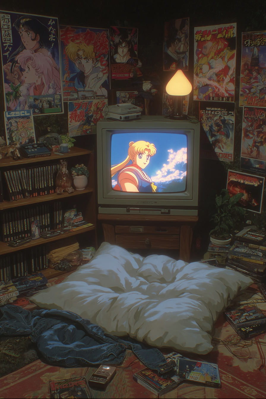 Nostalgic 1990s Anime Bedroom