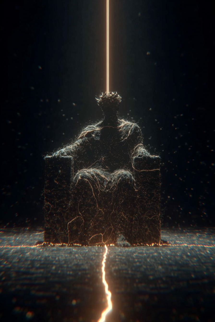 Iron-Laurel Emperor on an Obsidian Throne