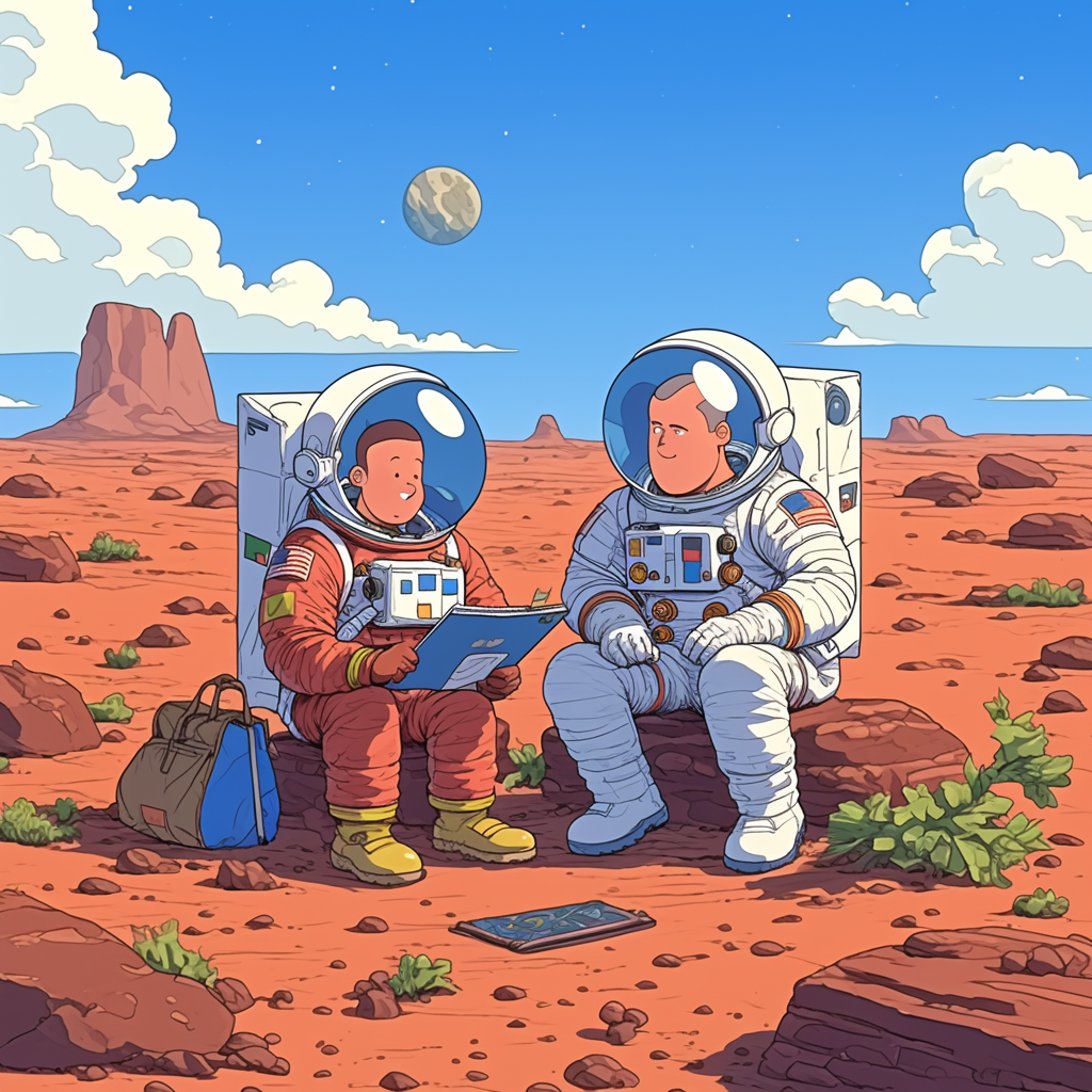 Anime Astronauts on Mars