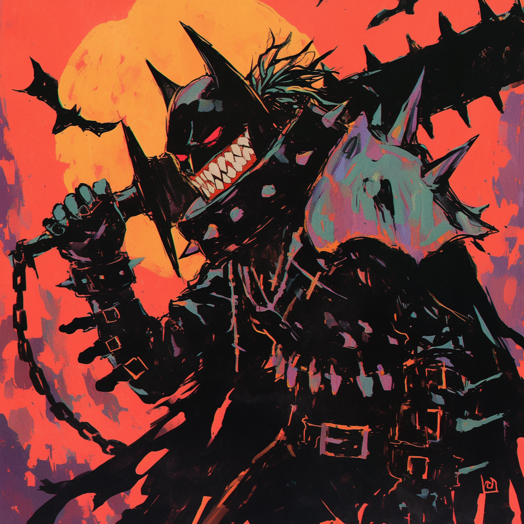 Maniacal Armored Batman with Chains