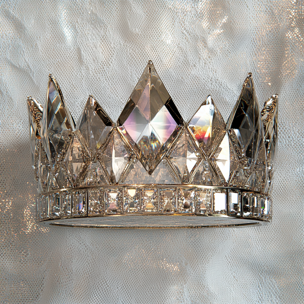 Vintage Golden Crystal Princess Crown