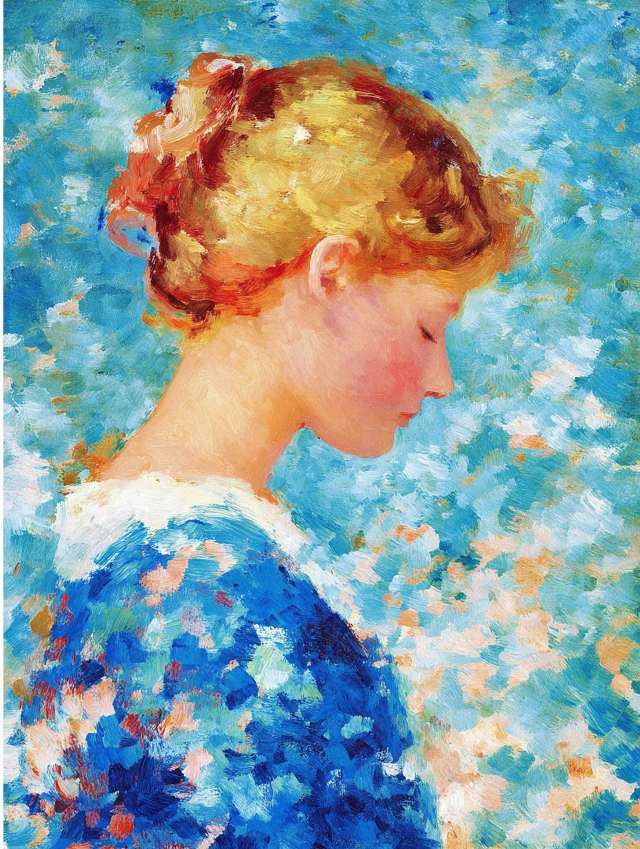 Girl in a Transparent Dream of Floating Light