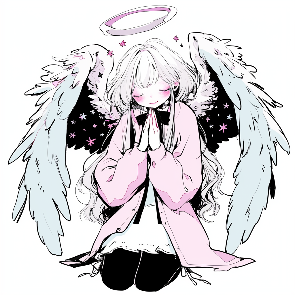 Anime-Engel-Stilstudie