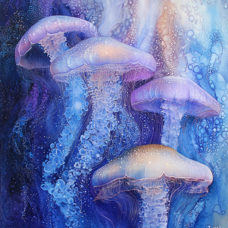Romantic Deep-Sea Jellyfish