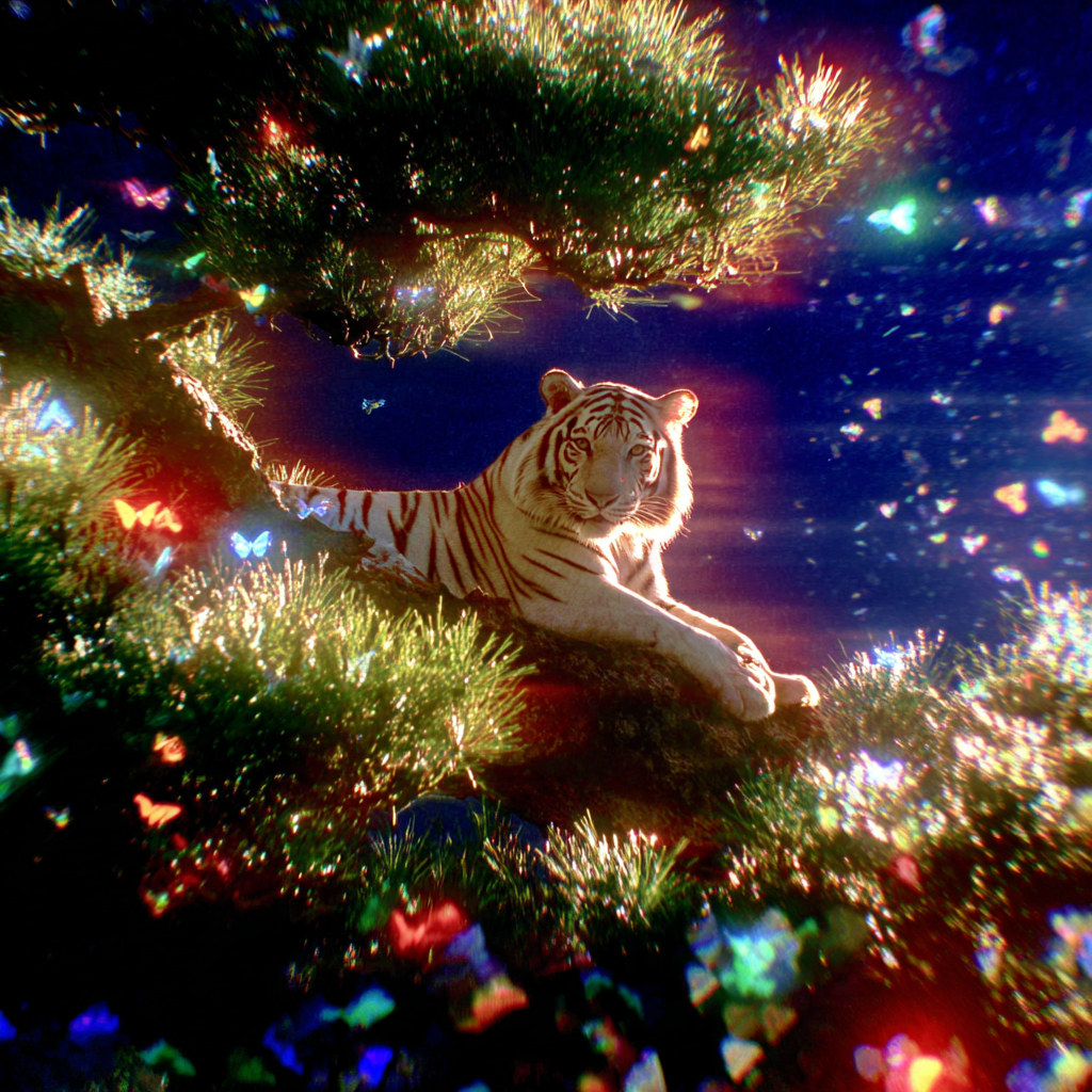 White Tiger Beneath Many Moons
