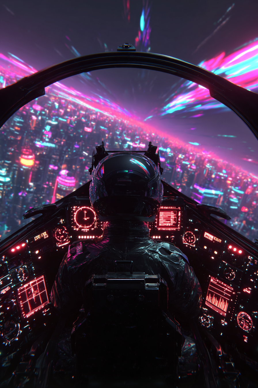 Plasma Spheres Beside a Wartime Cockpit