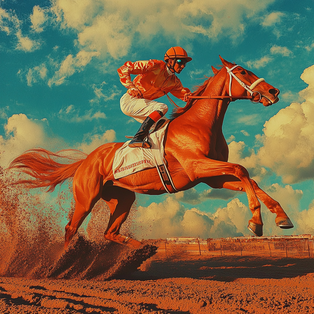 Jockey and Horse at Full Speed