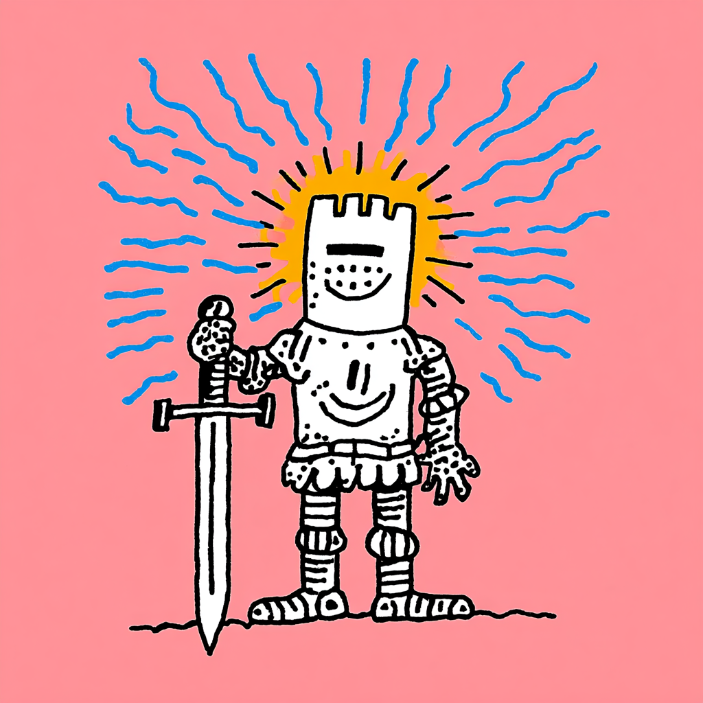 Knight Wielding the Sword of Divine Light