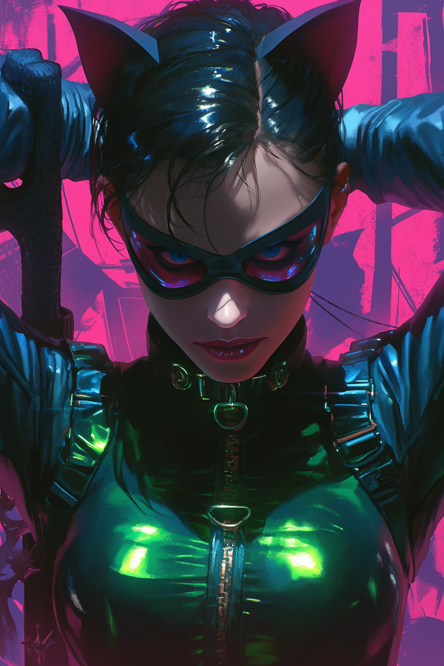 Highly Stylized Anime Catwoman