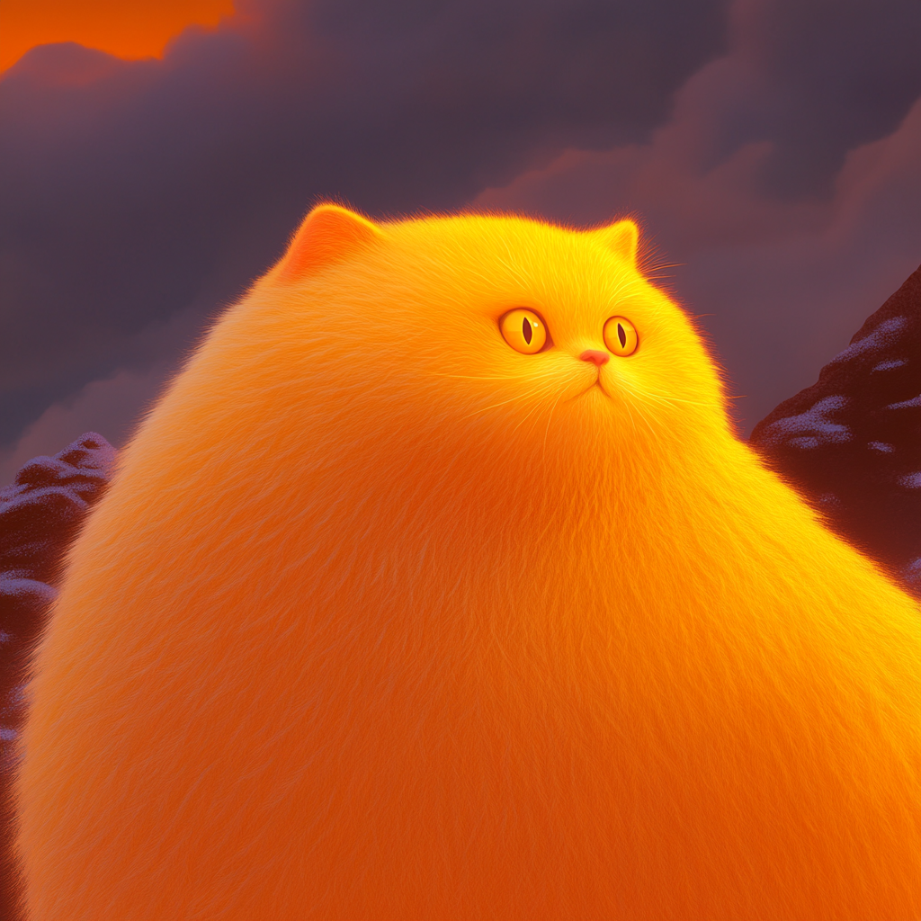 Playful Persian Cat with Nezha’s Eyes