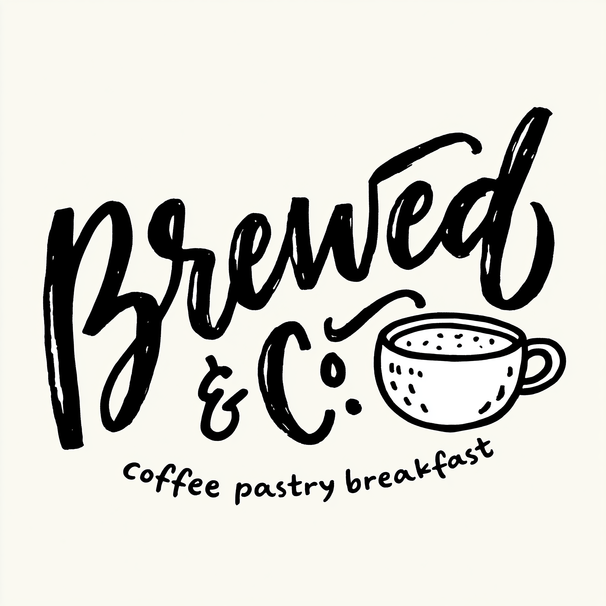 Brewed & Co. Brush Logo