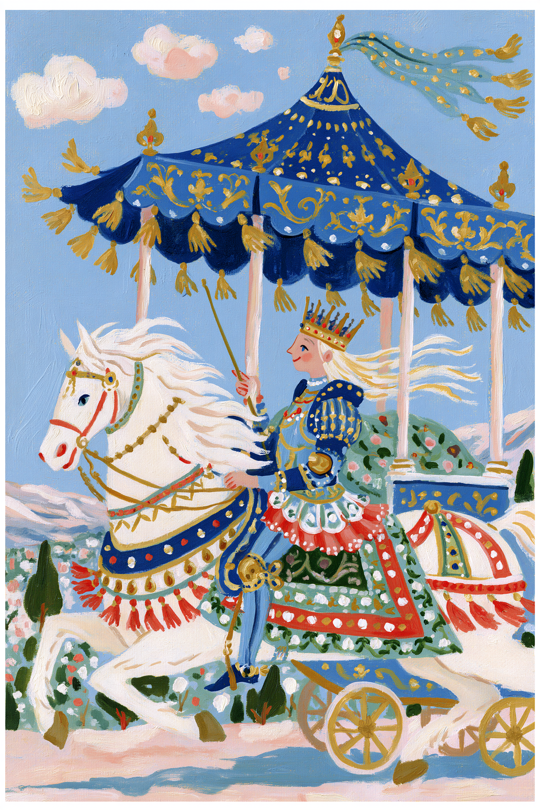 Young Prince Racing a Grand Chariot