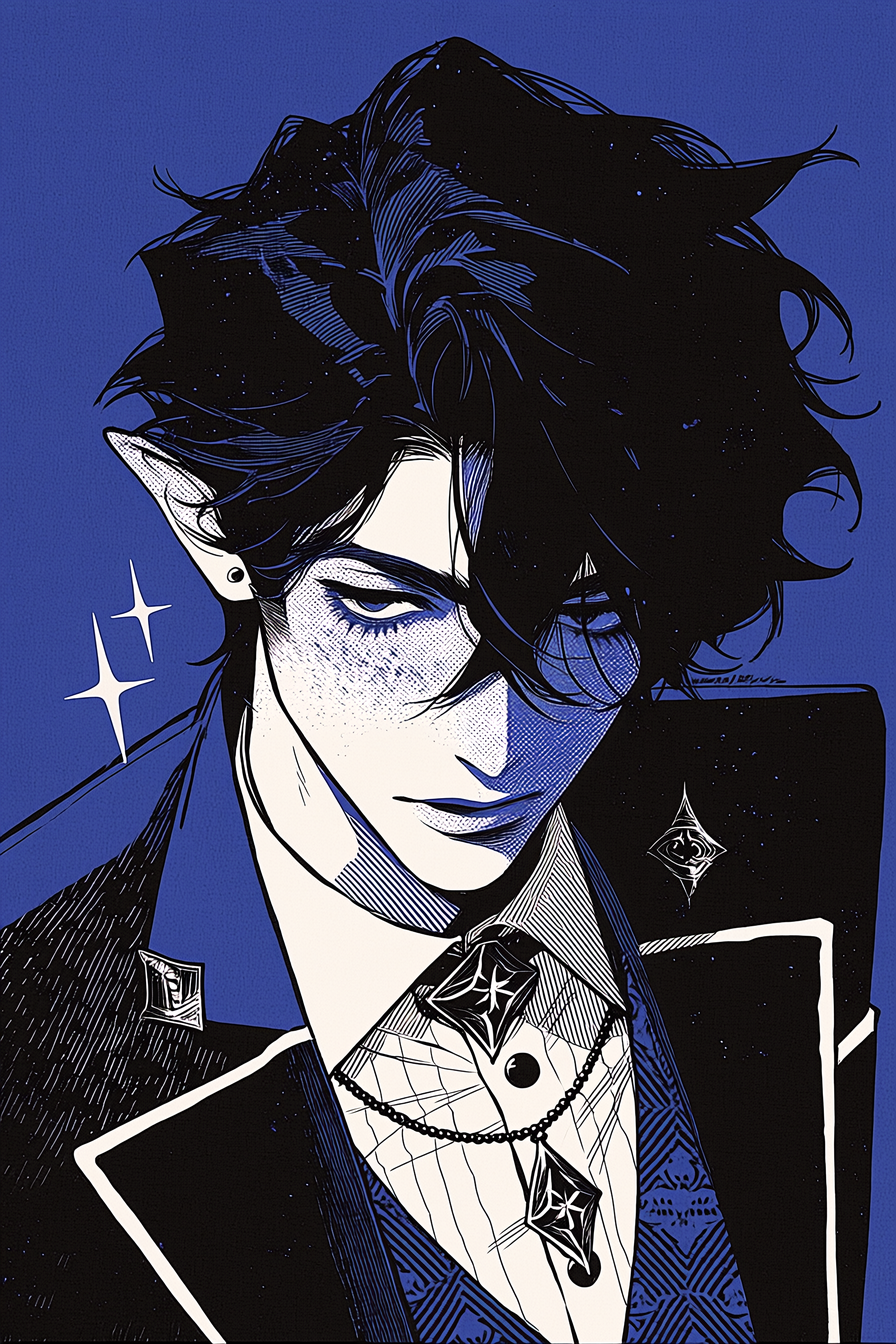 Vampire masculin façon anime des années 1990