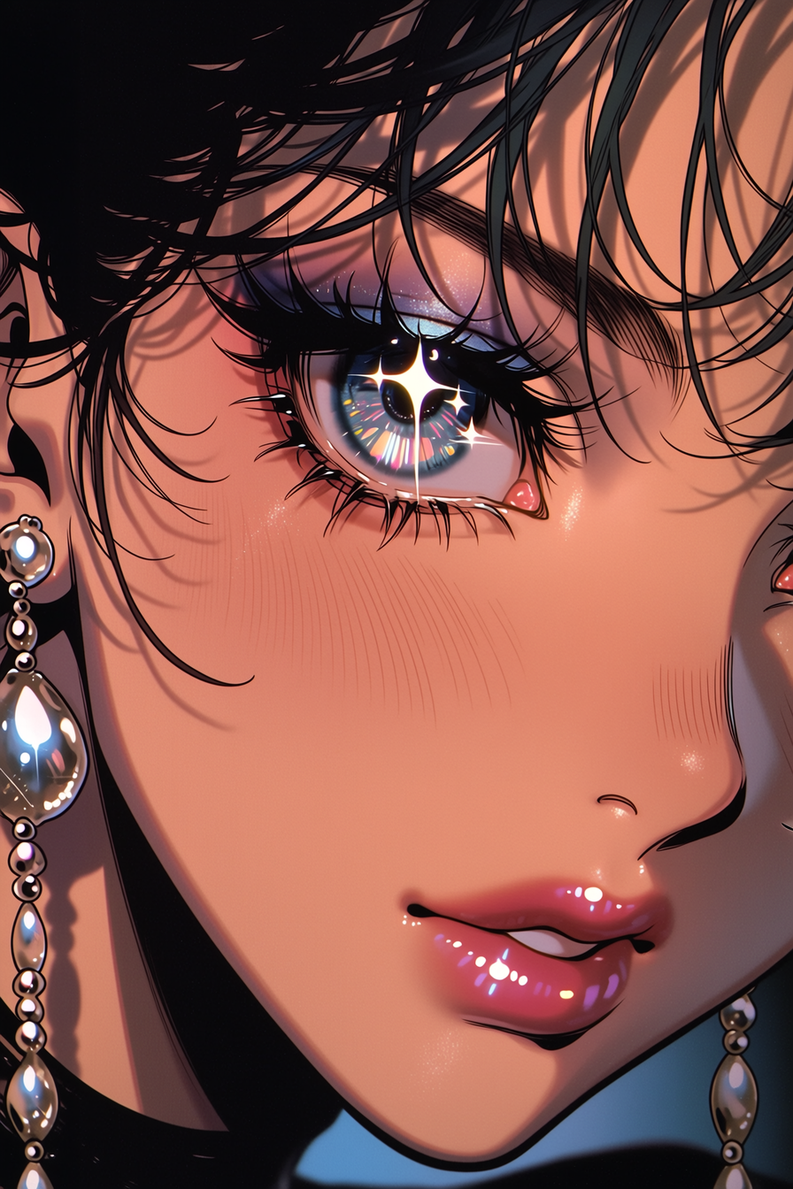 Neon-Doll Girl Eye Detail Template