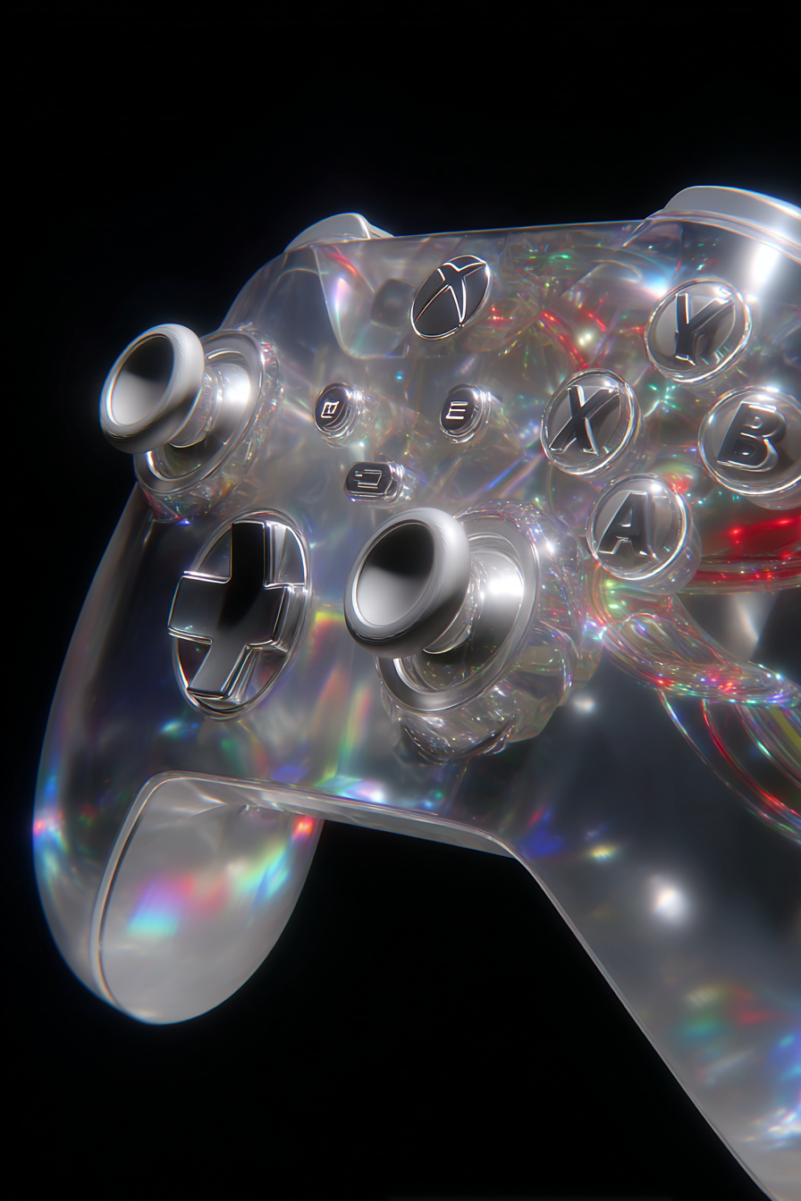Cyberpunk Neon Game Controller