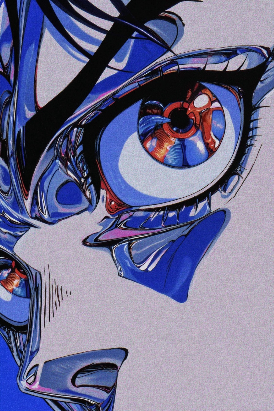 Androgynous Cyclops Villain with Red Googly Eyes