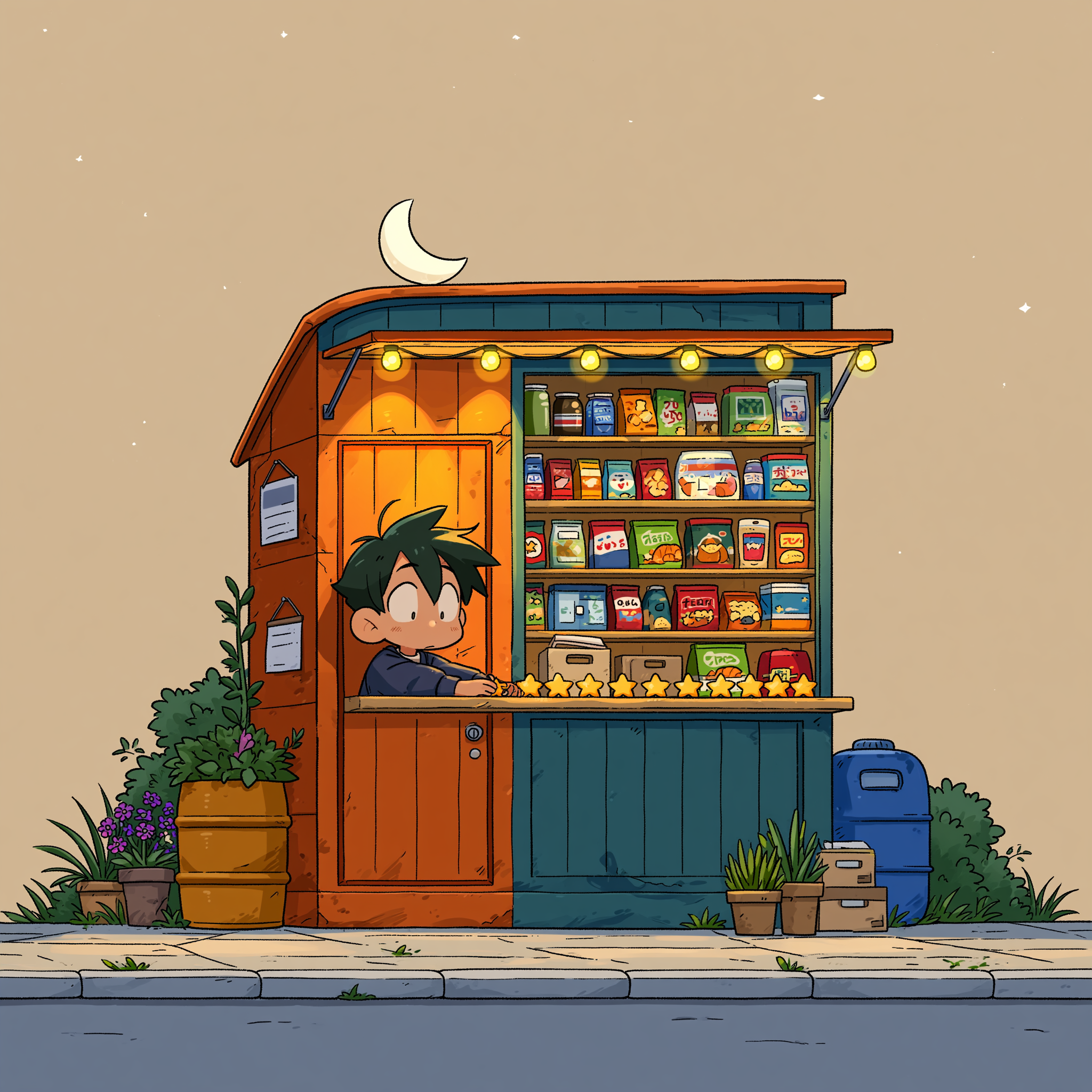 Moonlit Convenience Store of Star Snacks