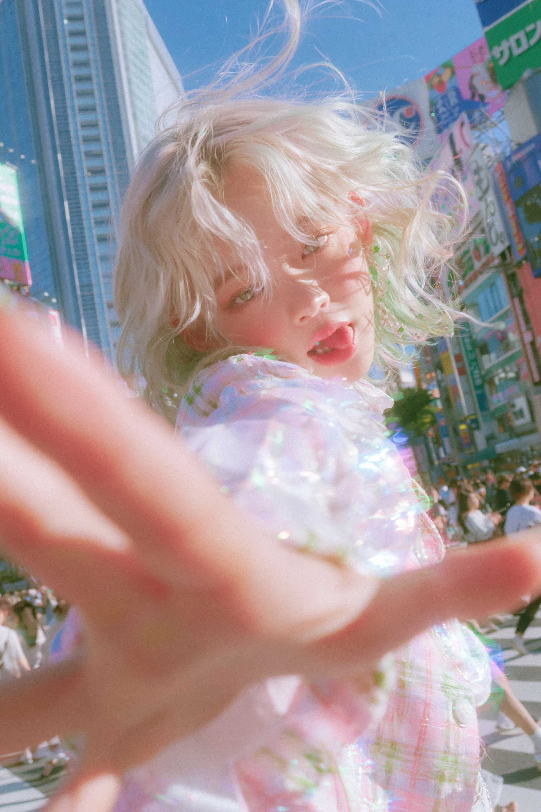 Y2K Idol at a Tokyo Crossing