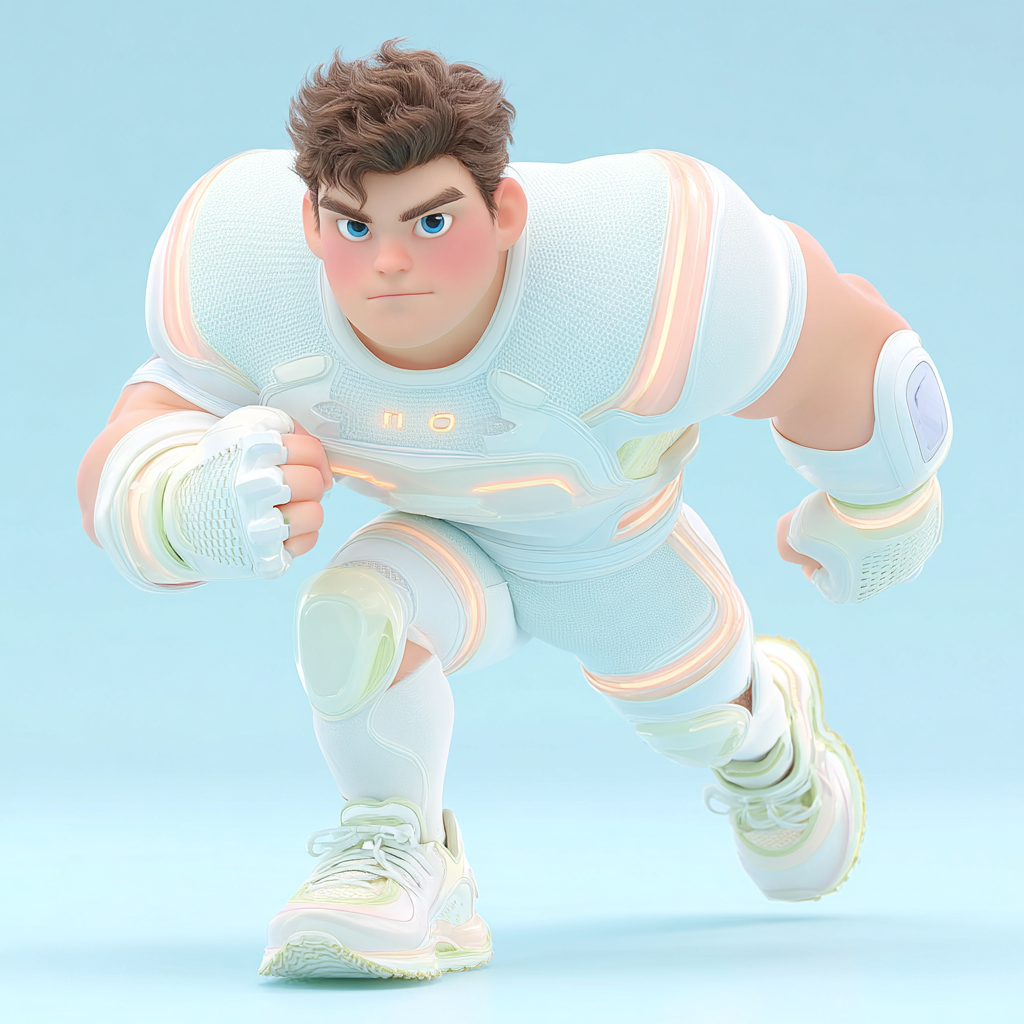 Colorful 3D Fitness Salesperson