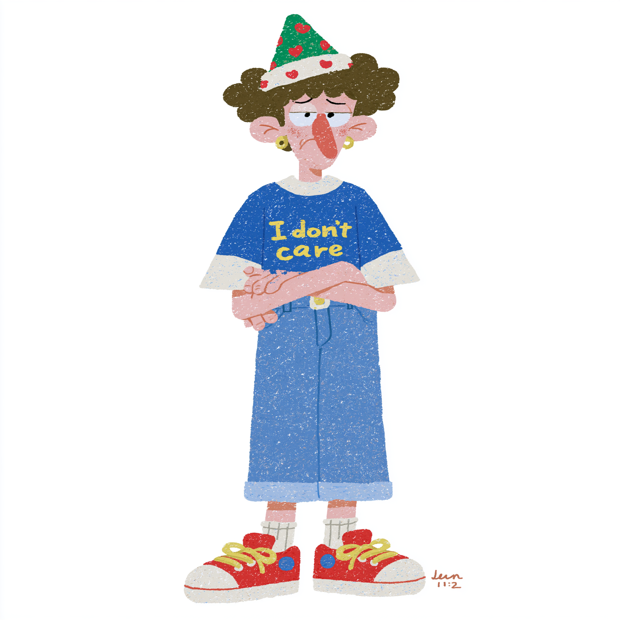I Don’t Care Vector T-Shirt Man