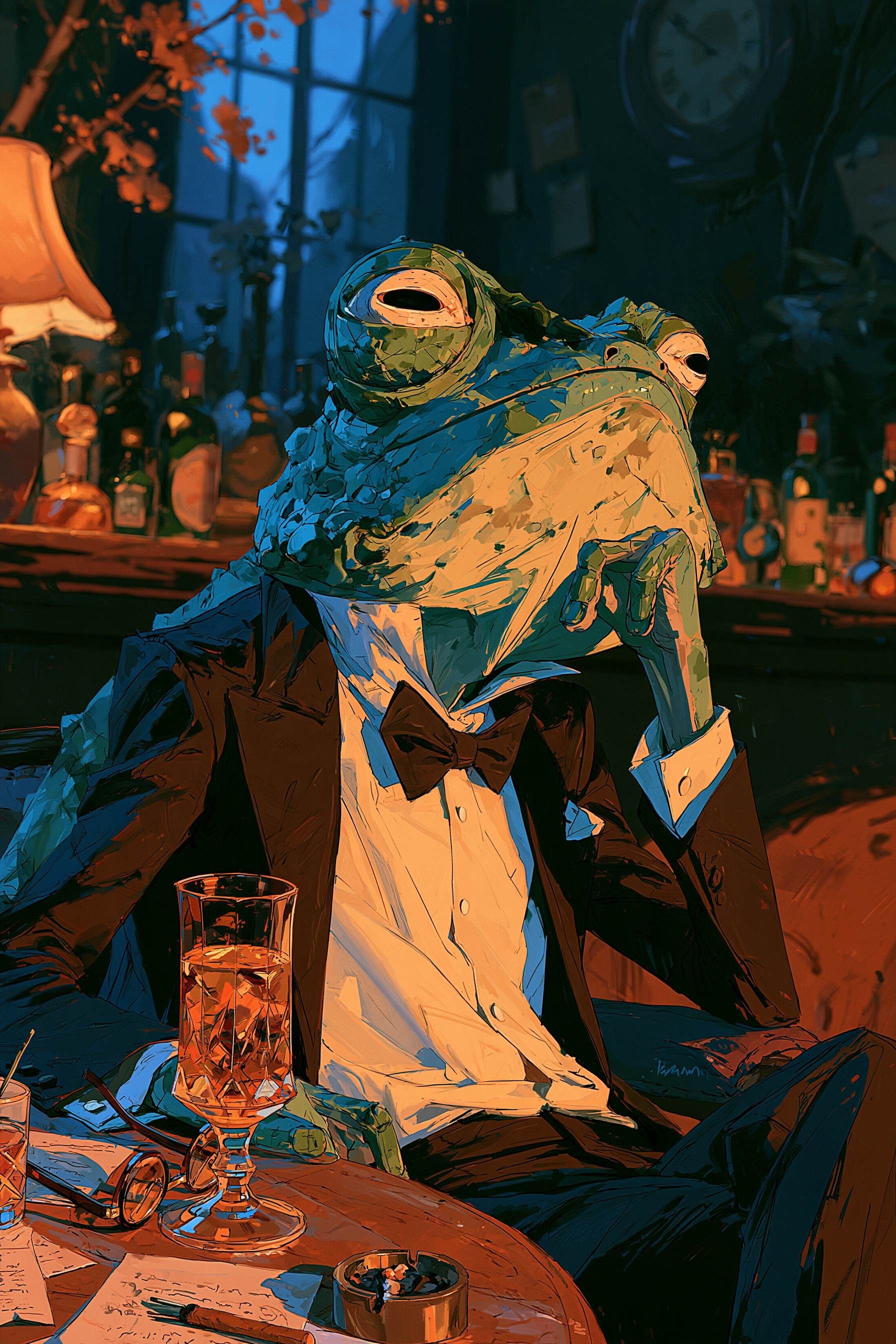 Lounge Lizard in High-Definition Portrait