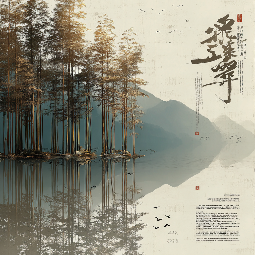 Bamboo Sky Reflected in a Mirror Lake
