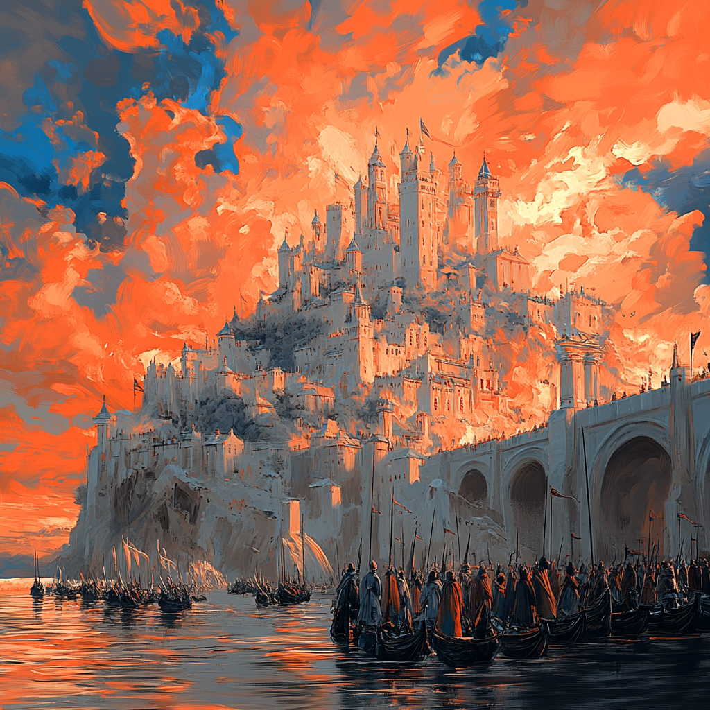 Stark stilisierte seltsame Fantasy-Vision