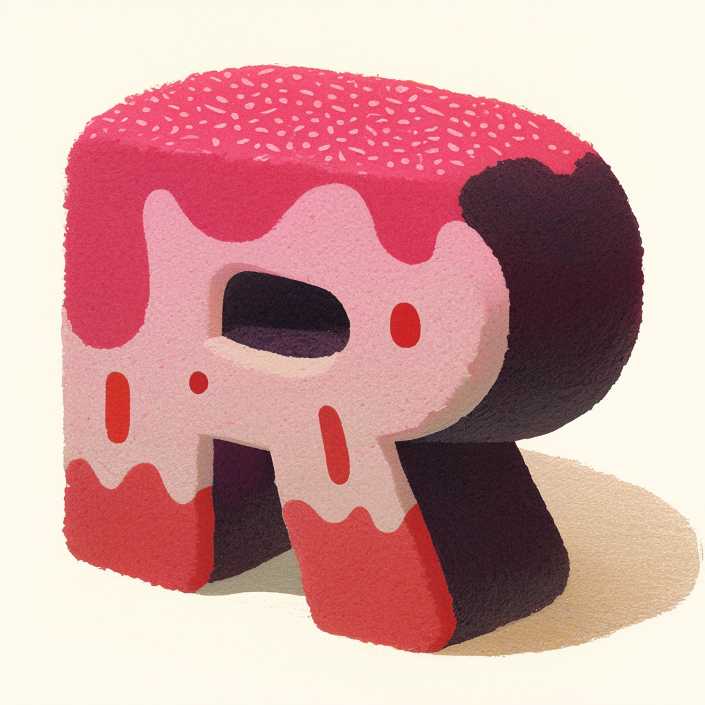 Chocolate Donut Letter R Diorama