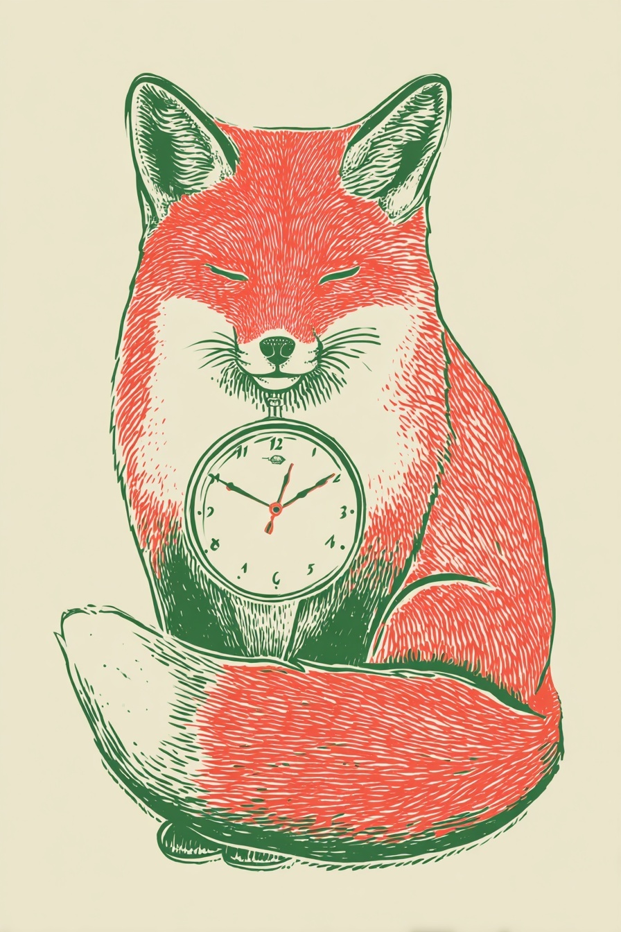 Fox-Shaped Clock