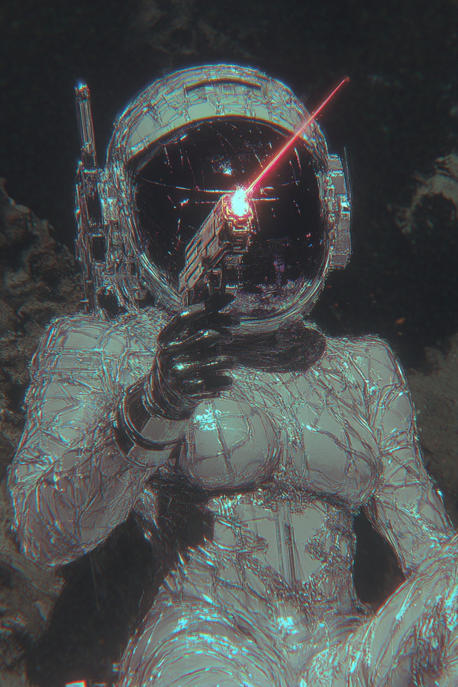 Raygun Explorer on an Alien Volcano World