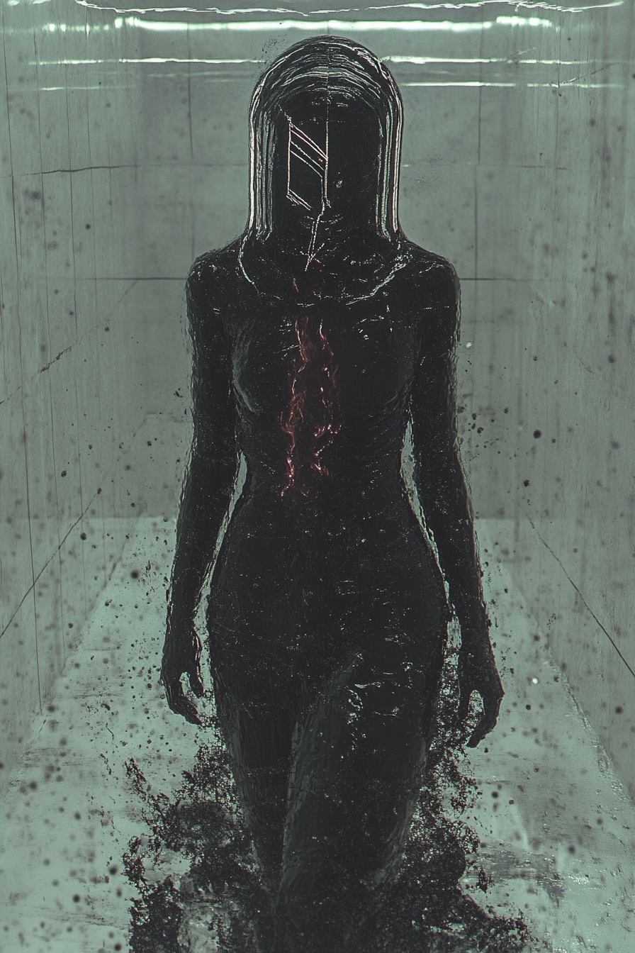 Surveillance View of a Creature in Black Earth