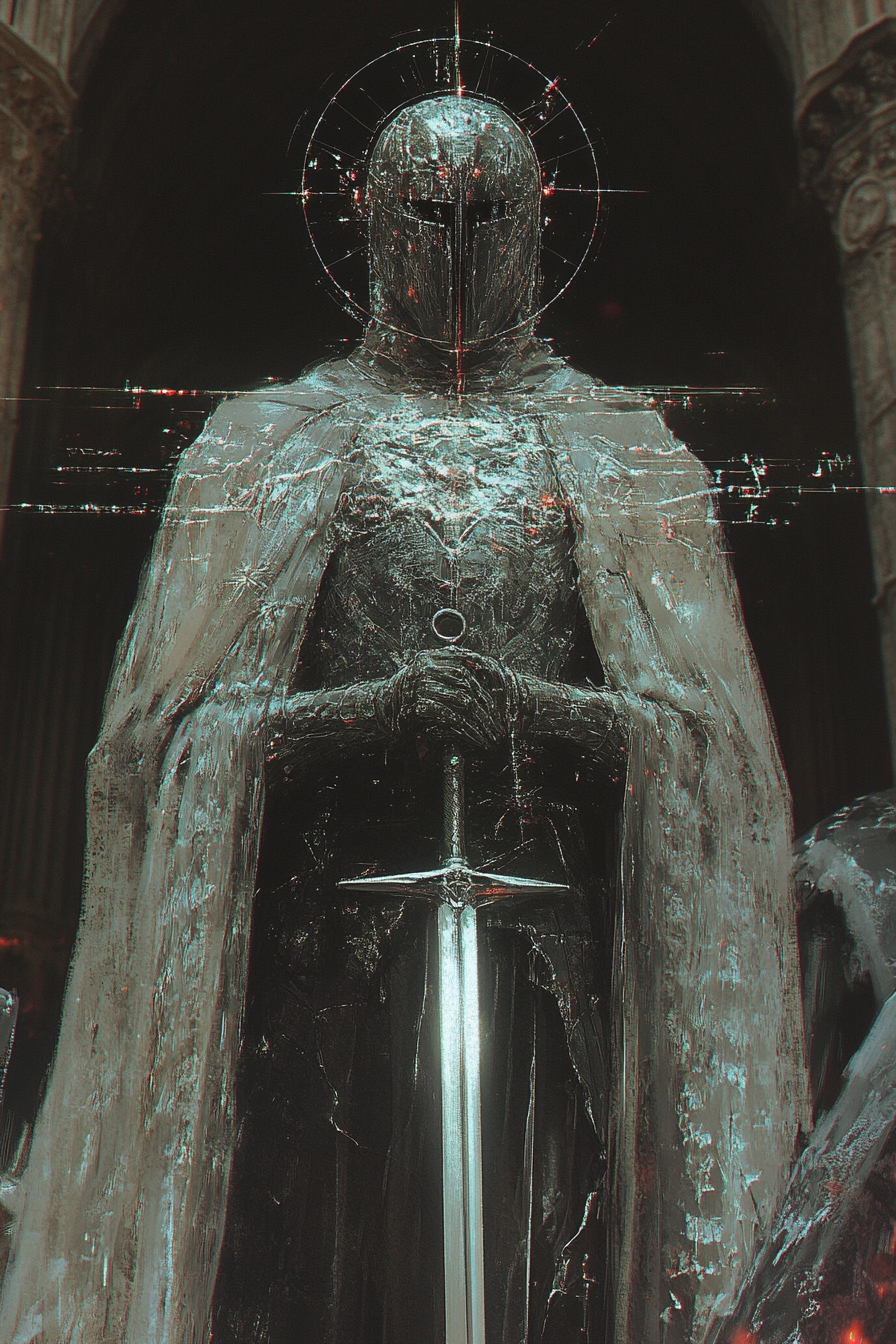 Paladin mit Turmschild in der Kathedrale