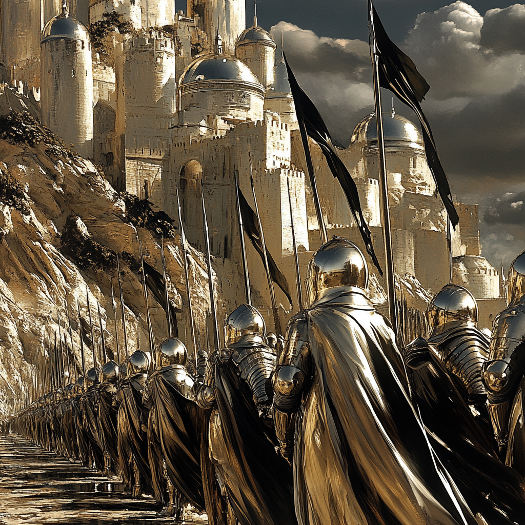 Medieval Army Preparing for War