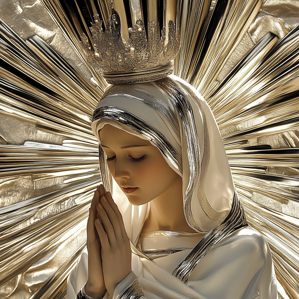 Our Lady of Fatima in White and Gold