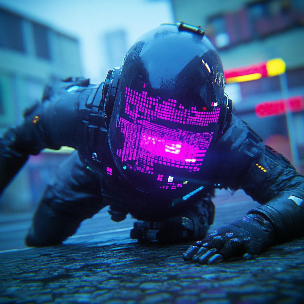 Glitch Tactical Soldier in Teal and Orange
