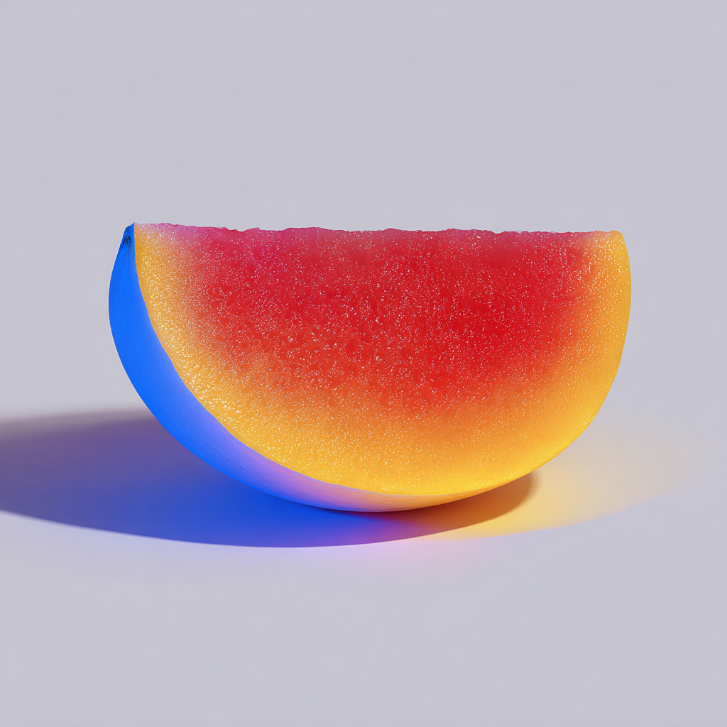 Half Watermelon Flat Lay