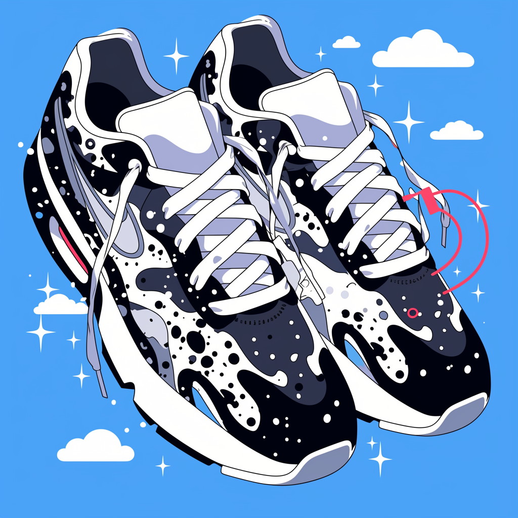 Air-Max-Schaltkreise im 80er-Anime-Stil
