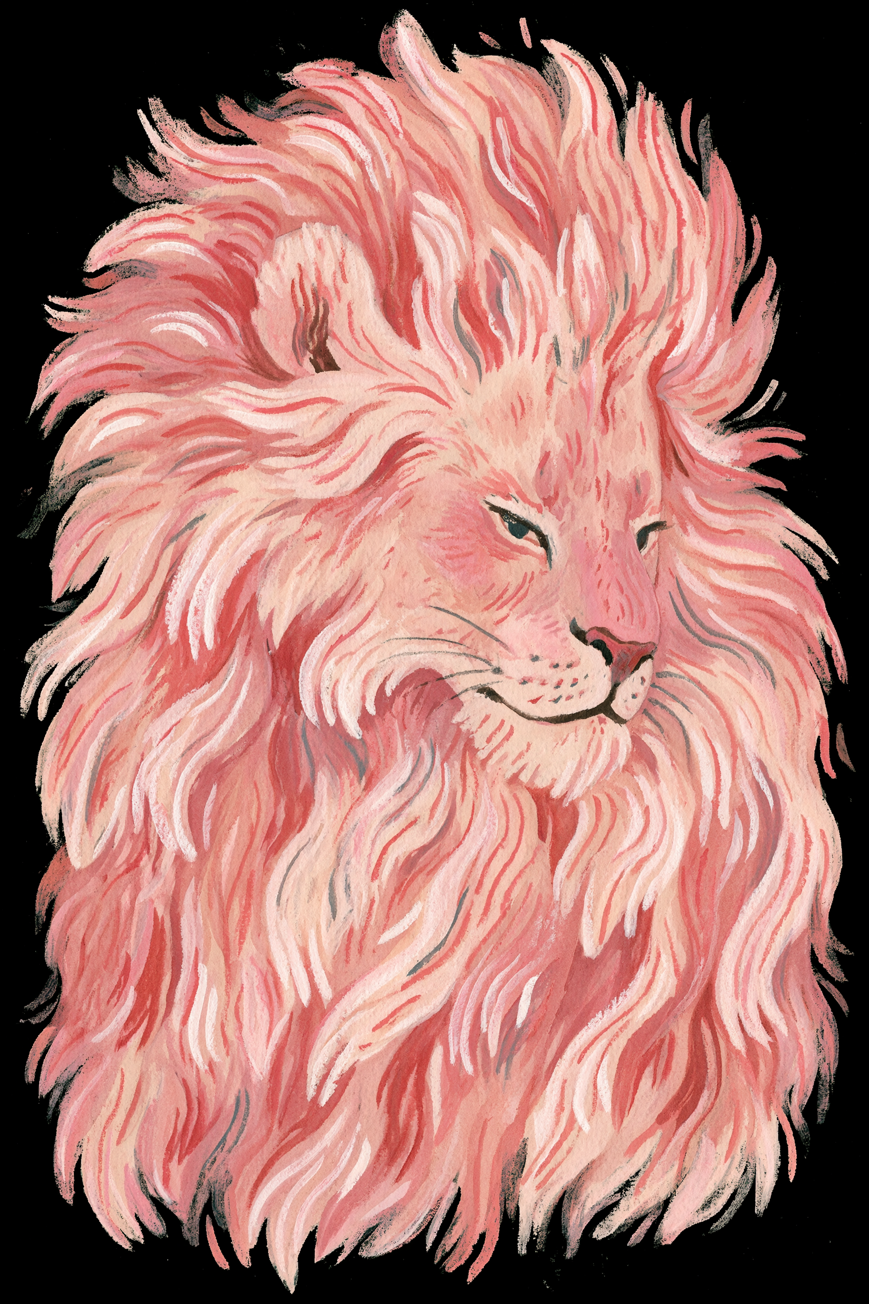 Neon-Comic-Löwenemblem