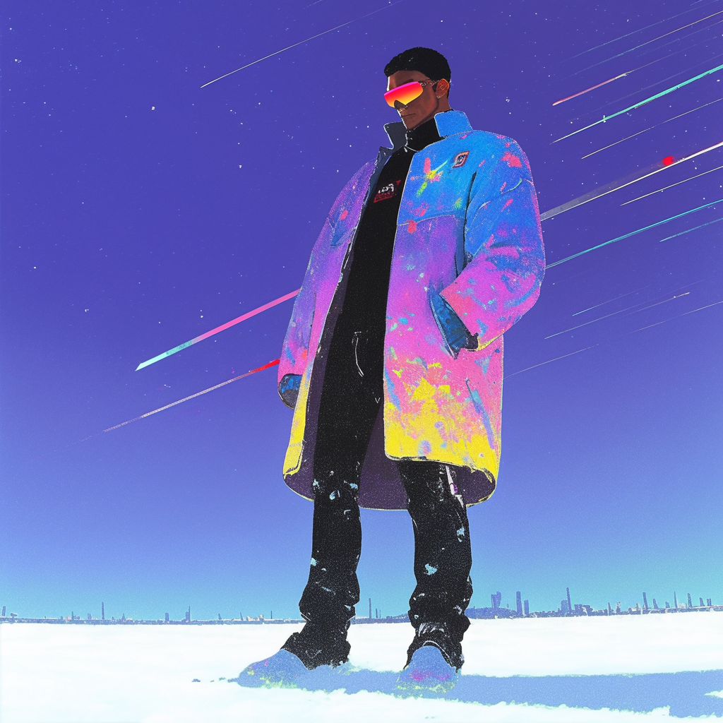 Cyberpunk Streetwear with an Extravagant Hat