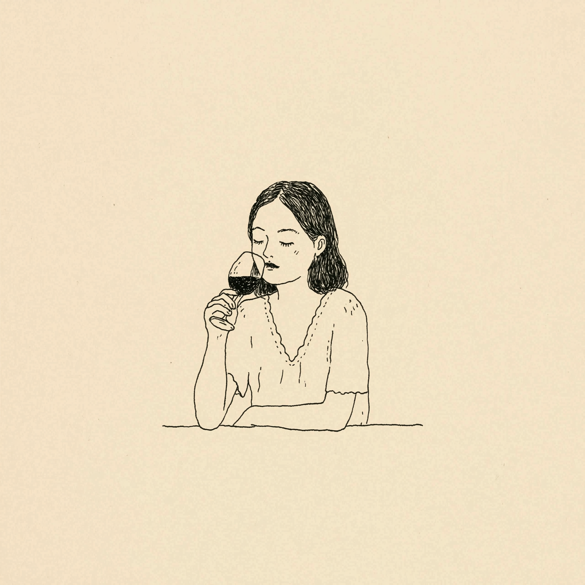 Woman Drinking Wine
