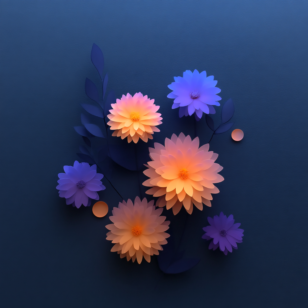 Pink and Purple Dahlia Flat Lay