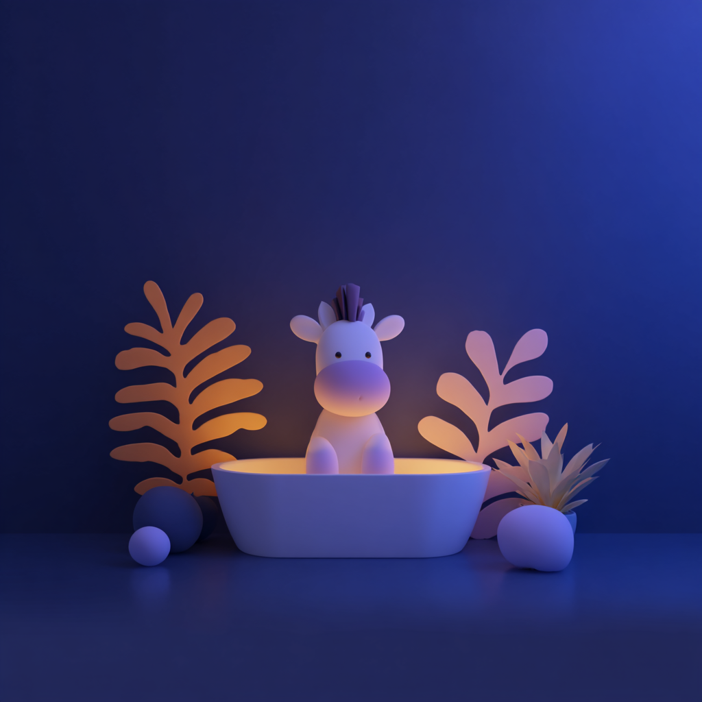 Zebra in a Pastel Pink Bathtub