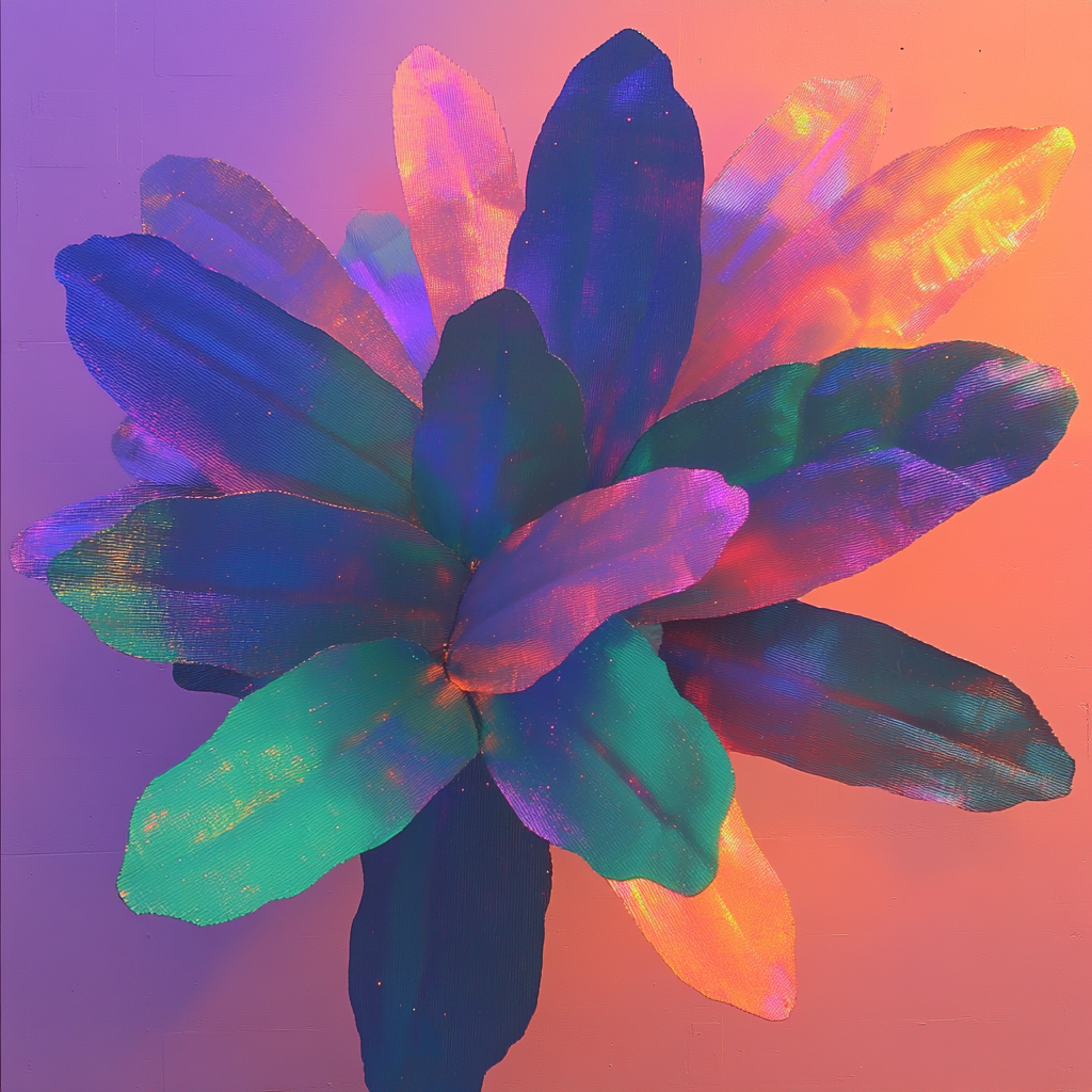Art floral abstrait multicolore