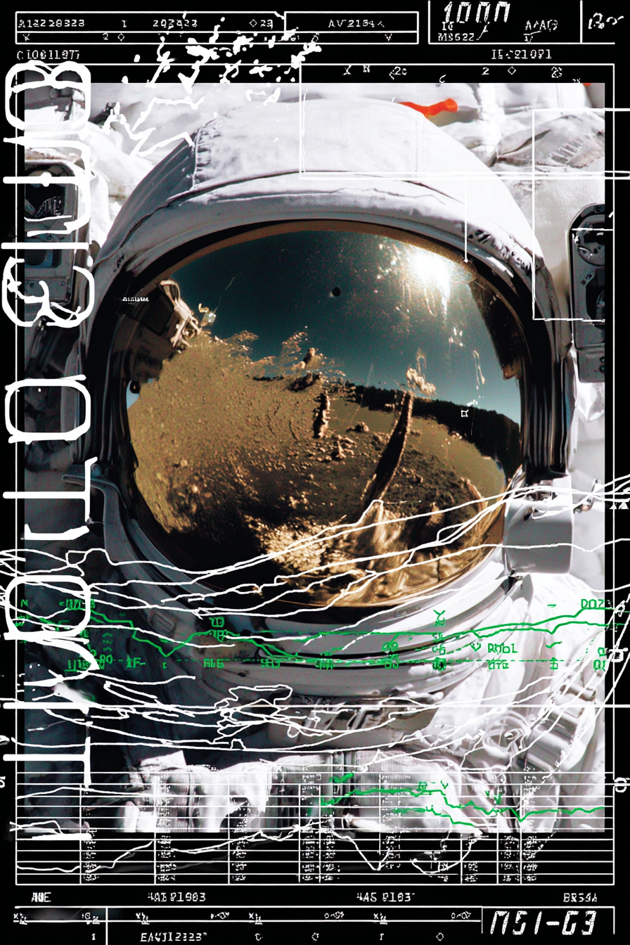 Astronaut Helmet in a NASA Mission Log